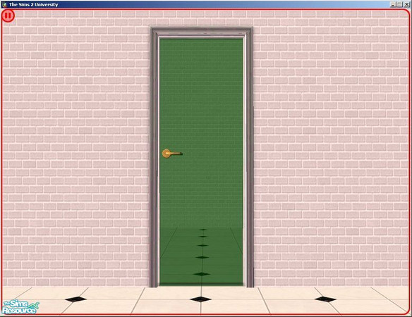Sims 2 — Glass Doors - White Wood, Green Glass by dddrake — Glass Doors - White Wood, Green Glass --Set-- Glass Doors in