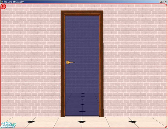 Sims 2 — Glass Doors - Medium Wood, Blue Glass by dddrake — Glass Doors - Medium Wood, Blue Glass --Set-- Glass Doors in