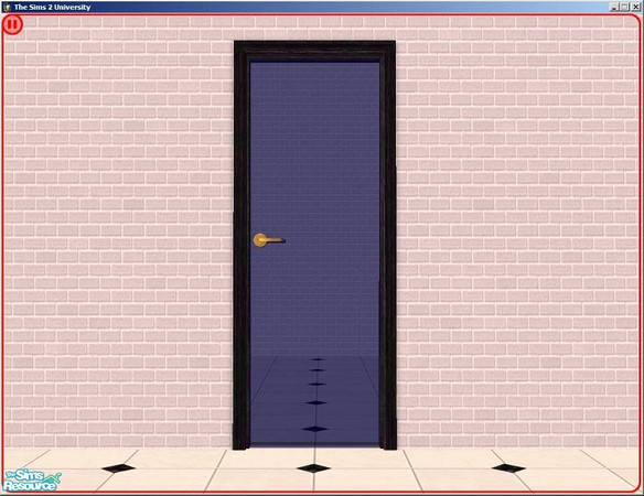 Sims 2 — Glass Doors - Black Wood, Blue Glass by dddrake — Glass Doors - Black Wood, Blue Glass --Set-- Glass Doors in 4