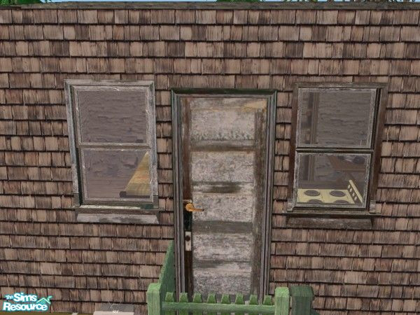 Sims 2 — Grungy peeling door 1 by candrew22004 — This is the 1st door I created for my Billy Grunge hovel. It is beat up,
