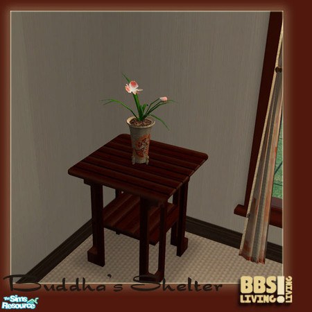 Sims 2 — Buddha's Shelter bedroomset, Flowerpot by BetterbeSim — Bring nature into the bedroom with this flower in a pot.