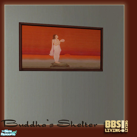 Sims 2 — Buddha's Shelter bedroomset, Painting1 by BetterbeSim — Painting for an inspiring meditation session. Do not