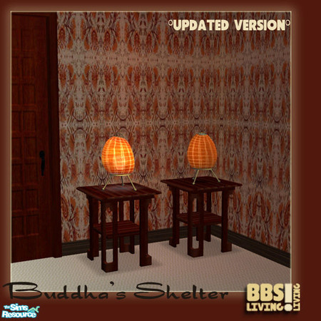 Sims 2 — Buddha's Shelter bedroomset, Table lamp by BetterbeSim — *Updated* What would brightnen up this room more than