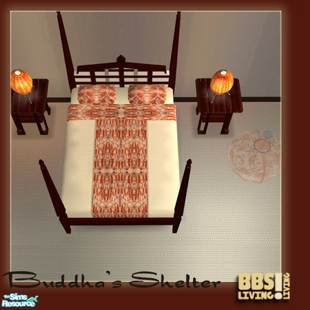 Sims 2 — Buddha's Shelter bedroomset, Bedlinnen by BetterbeSim — Linnen bedding with not too much color.. Ensured to