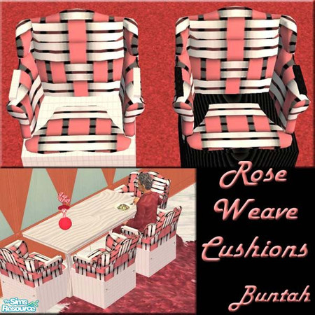 Sims 2 — Anywhere Chair - Rose Weave Cushions by buntah — This chair is more than just an easy chair ... it also works