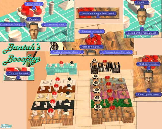 Sims 2 — Buntah's Booofays by buntah — This set includes two files (two different booofay styles, with six recolors