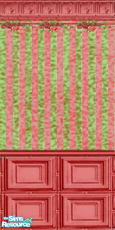Sims 2 — Cabbage Rose Wallpaper by arenaria — By Arenaria