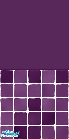 Sims 2 — MDP Plum Half Solid-Tile by MelandStv — There are 10 colours and 2 textures for a total of 20 walls in this set.