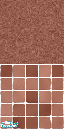 Sims 2 — MDP Chocolate Swirl Half Solid-Tile by MelandStv — There are 10 colours and 2 textures for a total of 20 walls