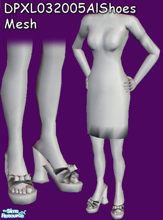 Sims 2 — MESH_DPXL032005AlShoes by Dr Pixel — MESH_DPXL032005AlShoes - this is one of Al's famous Sims1 shoe meshes