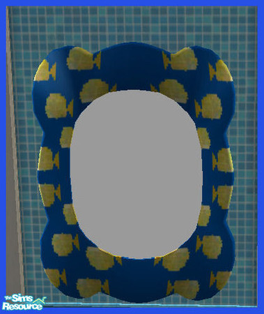 Sims 2 — Bathroom Mirror with Fishies by SSilver — Part of my Fish Bathroom Set.