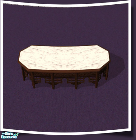 Sims 2 — Dark Purple coffeetable by sww — made by sww *has both wood and top in it*