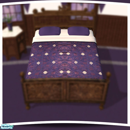 Sims 2 — Dark Purple bedding by sww — made by sww