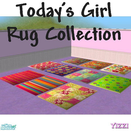 Sims 2 — Today's Girl Rugs by Yizzi — 10 rugs from the Mary-Kate and Asley Collections. !!MUST HAVE ECHO'S 3X4 RUG BASE!!
