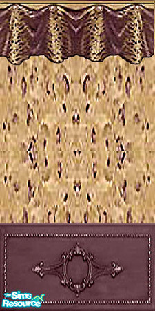Sims 2 — Purpleheart Bedroom Matching Wall by ljkane — Matching wall to the Purpleheart Medieval Bedroom