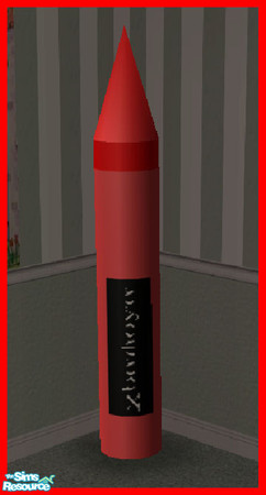 Sims 2 — Crayon Statue (Mesh) by SSilver — What little Simmie's room is complete without a giant statue of a crayon?!