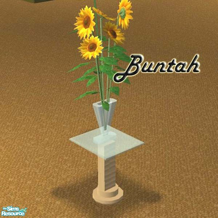 Sims 2 — Modern Living End Table in Pine Wood by buntah — This is the base file that you MUST have to have the recolors.