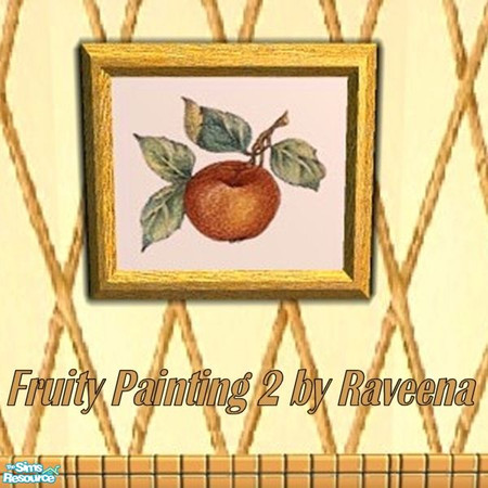 Sims 2 — Fruity Painting Apple by Raveena — Part of the Fruity kitchen set.