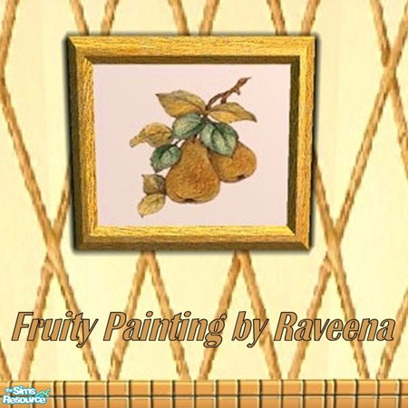 Sims 2 — Fruity Painting Pears by Raveena — Part of the Fruity kitchen set.