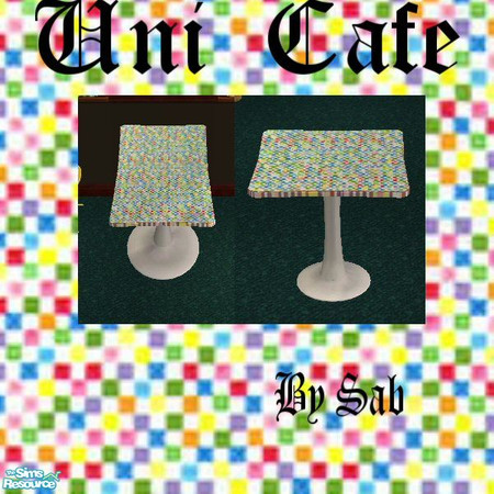 Sims 2 —  by Sab — The small square table and the rectangular one