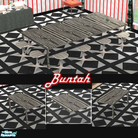 Sims 2 — Black Any-Size Table - CENTER by buntah — This is a recolor of my Any-Size Table. You MUST have the Dark Wood