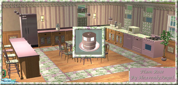 Sims 2 — Plum Rose Small Ceiling Light by HeavenlyAngel — This is a small light for the Plum Rose Kitchen Collection that