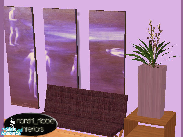 Sims 2 — Footsteps - painting by TSR Archive — This set was based on a wonderful painting by NZ artist Catherine