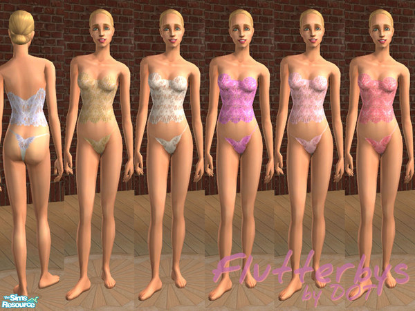 Sims 2 — Flutterbys by DOT — Lace Flutterbys