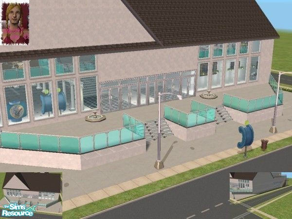 Sims 2 — If only I had escalators!!!! by nessylove — A huge complex, containing a meeting area with seating and phones, a