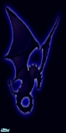 Sims 2 — EponaGlowDragonWallSet - Eponaglowdragondkblue by EponaValkyrie — Glow Dragon wallpaper in dark Blue. Good for