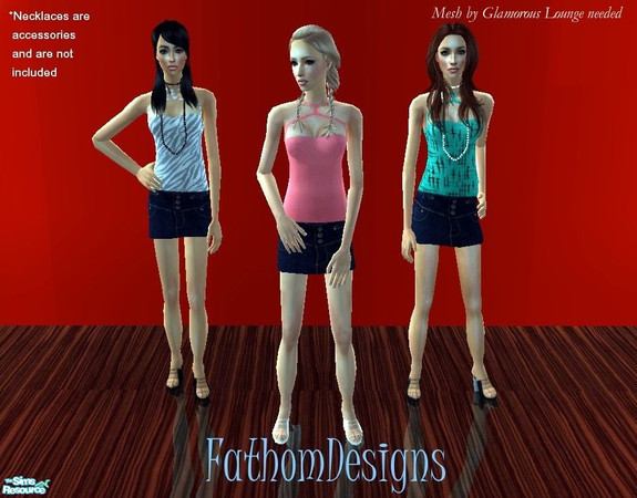 Sims 2 — Fierce by FathomDesigns — A set of three fierce outfits for your adult female sims! :D