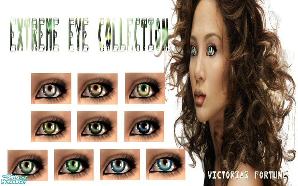 Sims 2 — VF Extreme Eye Collection by fortunecookie1 — Here are 10 new eye colors based on my favorite Tragic Beauty