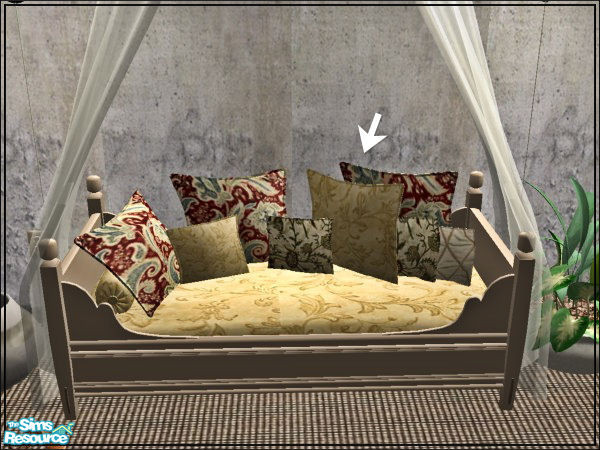 Sims 2 — PB Daybed Set in lightwood - Pillows by ~Monica~ — Enjoy ;)