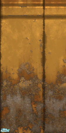 Sims 2 — Trailer - Rusty Metal Siding - 02 by Shakeshaft — Part of a recolour of the Trailer Build Set, included are