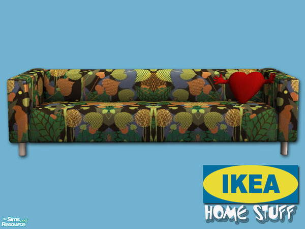 Sims 2 — Ikea Home Stuff - KlippanSofa  - Floral by Shakeshaft — Part of a set of recolours of the \"KLIPPAN\"