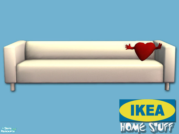 Sims 2 — Ikea Home Stuff - KlippanSofa  - White Vinyl by Shakeshaft — Part of a set of recolours of the