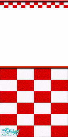 Sims 2 — D2DRed Checked Wall by D2Diamond — Red checkered tile wall. Matches the linoleum floor already in the game. Will