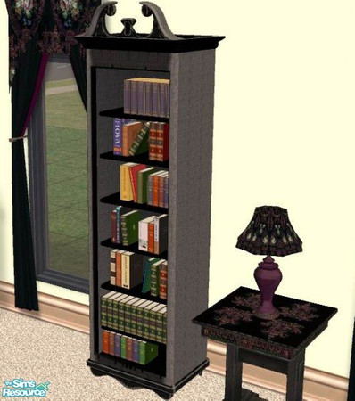 Sims 2 — Gothic Rose Bookcase by MandyWhy — All Gothic Rose woods are reclaimed and custom treated with a unique blend of