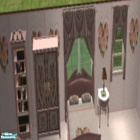 Sims 2 — lace and roses curtains by ead425 — ...