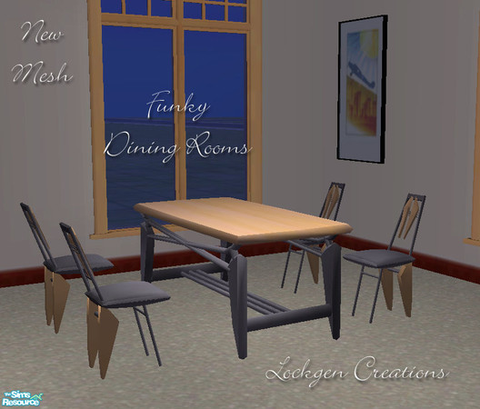 Sims 2 — Funky Dining Room - Table 2 by lockgen — This is a recolor of my Funky Dining Table. You must have that mesh for