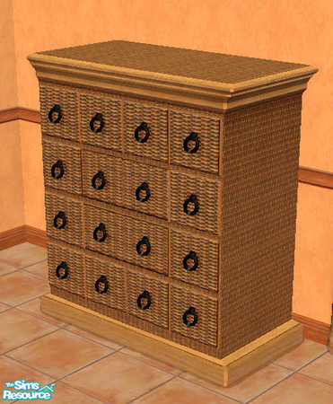 Sims 2 — Muga dynasty wicker dresser by MugaSim — Wicker dresser. Part of the widker bedroom set