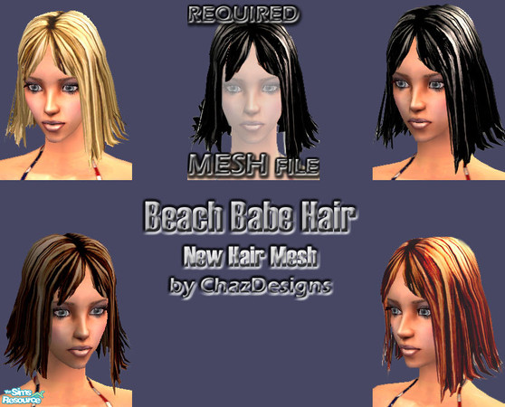 Sims 2 — Beach Babe Hair by ChazDesigns — New mesh! This is my first ever hair mesh. Longer and sexier then the Maxis
