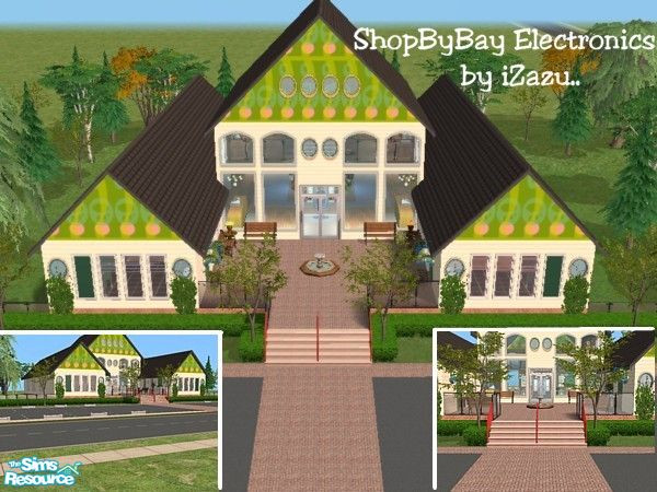 Sims 2 — Shop By Bay Electronics by iZazu — Everything electronic. Computer Loft, Music room, dance & drink nook, Tv