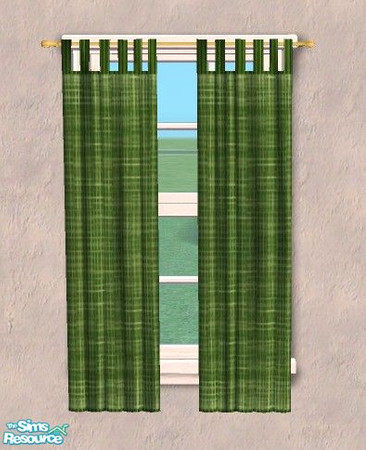 Sims 2 — Active Boys - Green weave Curtain by Bitzybus — Part of Active Boys Basic Room set. Don't forget the mesh! 