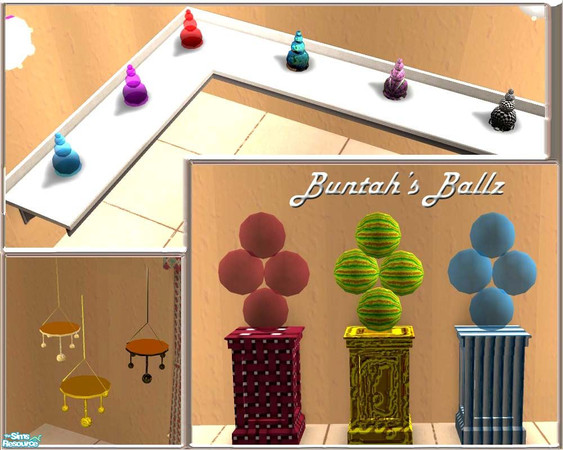 Sims 2 — Buntah's Ballz by buntah — Modern ball sculptures in three sizes, each size includes a new mesh.