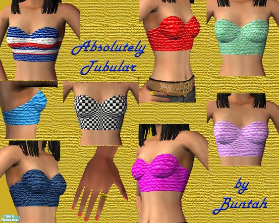 Sims 2 — Absolutely Tubular by buntah — I got a comment on my tube top in my Packin' for College set that said "Was