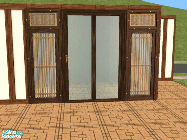 Sims 2 — Ebony door by Helena — -