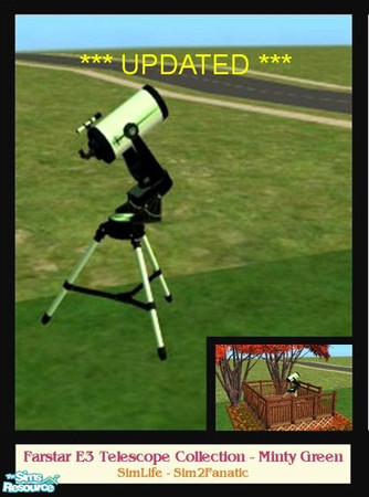 Sims 2 — Farstar E3 Telescope Collection One - Mi by oldmember_Sim2Fanatic — For those of you who previously downloaded