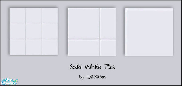Sims 2 — Solid White Tile by Evil-Kitten — This appears to be your average white floor tile... but it's not! It's