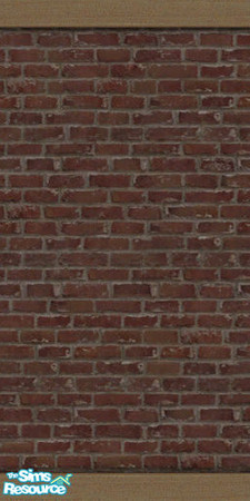 Sims 2 — Brown-Toned Bricks by KayJayZee1963 — Brown-toned bricks with top and bottom medium wood timbering.